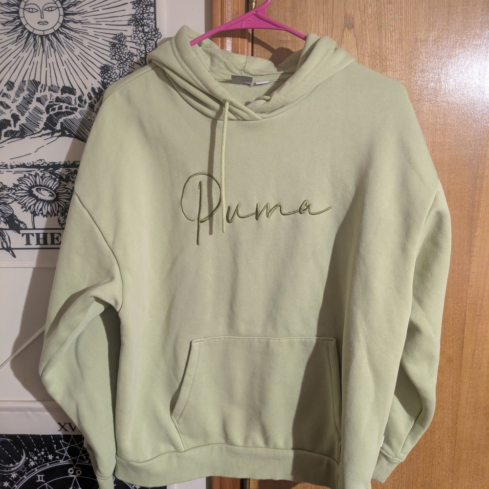 Puma Women's Light Green Hoodie